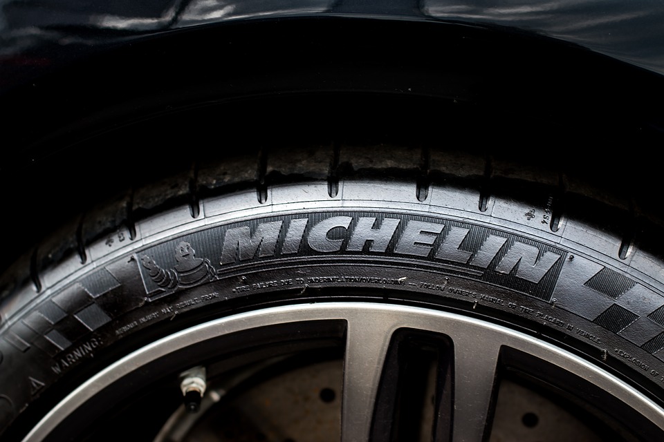 Close-up of a premium tyre sidewall